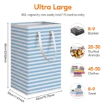 75L Large Collapsible Laundry Baskets with Handle Household Clothes Storage Basket Dirty Laundry Toys Storage Organization - Image 8