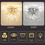 LED Ceiling Lights Dandelion Crystal Pendant Lamps Modern Indoor Ceiling Chandeliers Home Hotel Decorative Lighting Luminaire - Image 4