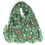 Christmas Style Cartoon Printed Scarves, Women's Seasonal Scarves, Scarves, Large Shawls, Multi-color Fashionable Scarves - Image 7