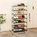 7-Story Metal Shoe Rack, Stainless Steel Frame Shoe Rack, Space Saving, Suitable For Entrance Cabinets, Bedrooms, Dormitories - Image 2