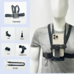 First-person camera accessories Sports camera chest shooting strap live outdoor cycling mobile phone stand - Image 9