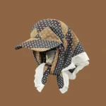 Women's Hats Spring Seaside Vacations French Sweet Cute Girls Outdoor Headscarves With Straps Baseball Caps Funny Fashion Hats - Image 9