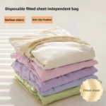 Non-woven Disposable Fitted Sheet with Elastic Bands Single Bed Mattress Covers Non Slip Disposable Sheet Bed Cover Travel - Image 3