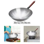 Frying Pan Nonstick Skillet Multifunctional Iron Food Stalls Portable Household Restaurant Lightweight Omelette Pan Wok Pan - Image 3
