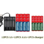 NEW 1.5V AA9800mAh+AAA8800mAh+USBcharger 1.5V, Rechargeable Nickel Hydrogen Battery, Used for Electronic Toys,  Camera Batteries - Image 13