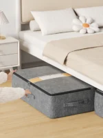 Extra-large capacity underbed clothing storage bag Quilt blanket storage bag Foldable pants coat storage bag Wardrobe organizer - Image 3