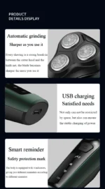 Electric Shavers for Men Waterproof Electric Trimmer Razor Wet &amp Dry Use Rechargeable Battery Rotary Shavers Machine shaving - Image 23