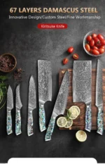 1-7 PCS Kitchen Chef Knife Set Super Sharp Japanese Damascus Steel knife Professional Meat knife Premium Kitchen cooking tools - Image 15