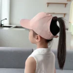Kids Baseball Caps  Children Love Embroidery Breathable High Ponytail Baseball Caps Adjustable Summer UV Protection Snapback Hat - Image 21