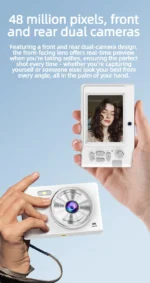4k High-definition Pixel Portable Digital Camera with Front and Rear Dual Cameras Autofocus Entry-level Camera Selfie with Flash - Image 12