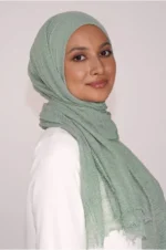 Muslim Women Cotton Linen Crinkle Scarves Hijab New Fashion Plain Solid Shawls Scarves - Image 11