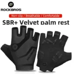 ROCKBROS Cycling Gloves Breathable Shockproof Bike Gloves Summer Half Finger Gloves MTB Mountain Bicycle Gloves Sports Gloves