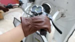 Brown Leather Work Gloves for Cutting/Motorcycle/Farm,Cowhide Work Gloves with faded effect for men - Image 20