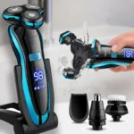 Electric Shaver for Men's Rechargeable Waterproof Electric Razor Beard Trimmer Wet-Dry Dual Use Shaving Machine Facial Epilato