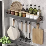 Wall-Mounted Kitchen Spice Storage Rack Condiment Rack Multifunctional Household Utensil Rack Kitchen Hanging Organizers - Image 8