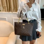 New Presbyopia Handbag Texture Soft Leather Large Capacity Tote Women Bag With Hanging Accessories Shoulder Bag - Image 24