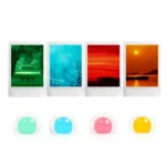For instax mini 13 Camera Accessories: Four-Color Filter, Front Detachable Color Filter Lens Accessory