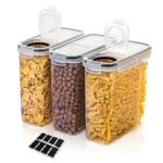 Cereal Containers Storage Set of 2/3/4  （2.5L 84oz）, Airtight Food Storage Containers for Kitchen & Pantry Organization, Cereal - Image 8