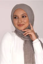 Muslim Women Cotton Linen Crinkle Scarves Hijab New Fashion Plain Solid Shawls Scarves - Image 8