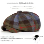 Unisex Retro Plaid Newsboy Caps Men British Painters Hats Spring and Autumn Berets Hip Hop Berets - Image 6