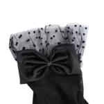 Lace Bowknot Gloves Nightclub Gloves Short Gloves Wedding Party Gowns Gloves Women Gloves Stage Wrist Length Gloves - Image 8