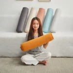 Round Bed Pillows Roll Cover Head Leg Back Lumber Support Light Travel Column Bolster Pillowcase Cylindrical Cushion Covers - Image 33