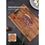 Board Kitchen  Set Square Acacia Wood Solid Wood Simple Cutting Board Cut Steak Household Hardwood Thickened Cutting Board - Image 17