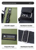 Fashion Men Crossbody Bag Single Shoulder Bags Big Capacity Storage Bag Multi-Pockets Business Crossbody Bags for Work Traveling - Image 13