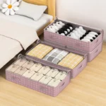 1Pc Under Bed Storage Containers, Large Capacity Underbed Storage Bags Organizer, Thick Fabric Storage Bins with Clear Window - Image 2