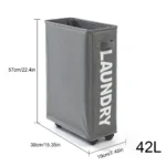 Foldable Laundry Baskets 42L Freestanding Narrow Corner Bin with Handle Dirty Clothes Storage for Washing Toys Clothes Towels - Image 21