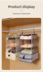 Hanging Organizers for Travel Storage Compressible Foldable Multi Layer Bags for Closet Suitcase Dormitory - Image 22