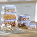 1/4pack Food Storage Containers Transparent Kitchen Organization Boxes with Lids Stackable Fridge Pantry Storage Bins for Grains - Image 3