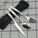 Picnic Set Tableware Washable with Zipper Travel Cutlery Kit Case Portable Pouch for Dinner Household Tool Travel Camping Spoon - Image 8