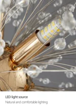 LED Ceiling Lights Dandelion Crystal Pendant Lamps Modern Indoor Ceiling Chandeliers Home Hotel Decorative Lighting Luminaire - Image 16
