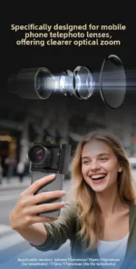 2X Telephoto Booster for Phone – 60mm, 5‑Element Glass, 10° FOV, 4‑5m Focus, T‑Mount, for 4X/5X/8X Telephoto - Image 13