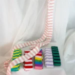 Women antumn Stripe Pattern Scarf Thin Neckerchief Y2k Style Thin long Cotton Scarves Punk Decorative Scarf Clothing accessories - Image 34