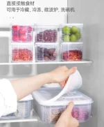 Food Storage Container 6 Grids Vegetable Fruit Fresh-keeping Box with Lid for Refrigerator Kitchen Spice Seasoning Storage Jar - Image 11