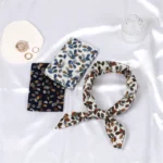Floral Polka Dot Square Scarf Cotton Scarves Headband Headscarf Decoration Women Flower Kerchief Neckerchief Head Wrap Bandanas - Image 3