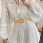 Trend Bohemian Braided Belts for Women Summer Patchwork Straw Woven Belt Wide Waistband Fashion Female Waist Belt - Image 4