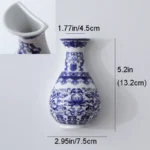 Ceramics Flower Vase Decoration Home Blue And White Vases For Wedding Decor Living Room Ornaments Table Desktop Retro Art Crafts - Image 8