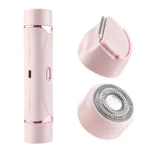Electric Shaver for Women Waterproof Wet & Dry Hair Razors 2 in 1 Double Head Portable Bikini Hair Trimmer Detachable Head Shave - Image 18