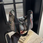 Crossbody Bags Tribal Style Shoulder Bag, Foldable Crossbody Striped Pattern, Flag Theme Hand Washable Edge Painted Lining - Image 24