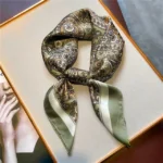 New Style Silk Scarves for Women – Luxury Silk Square Scarves, Designer-Style Silk Headscarves - Image 5