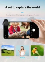 4-In-1 Phone Lens Kit Wide Angle, Macro, Fisheye & Telephoto Hd No-Distortion for All Smartphones - Image 7