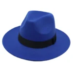 Autumn and winter men and women's new large brimmed hats, fashionable woolen jazz hats, English style top hats - Image 12