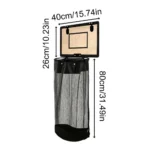 Laundry Basket with Basketball Hoop And Zipper Bottom Breathable Mesh Storage Bag Hanging Organizer for Dirty Clothes - Image 6