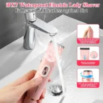 Electric Shaver for Women Electric Razor for Womens Bikini Legs Underarm Public Hairs Rechargeable Trimmer with Detachable Head - Image 13