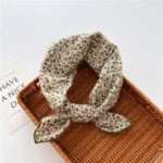 Floral Polka Dot Square Scarf Cotton Scarves Headband Headscarf Decoration Women Flower Kerchief Neckerchief Head Wrap Bandanas - Image 29
