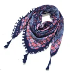 Ethnic Scarf Floral Shawl Winter Fashion Women's Tassel Scarf Square Printed Female Scarf Cotton Scarves Wraps Foulard Femme - Image 16