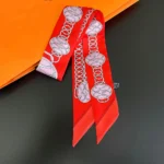 Fashion Women Hair Scarf 2024 New Brand Design Luxury Silk Scarf Fashion Print Headband Skinny Bag Scarves Neckerchief - Image 17
